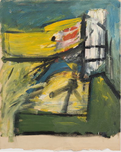 untitled, c.1950's, oil on paper, 25 x 20 inches