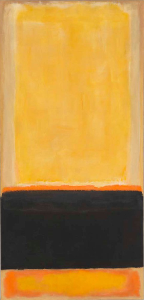 Mark Rothko, “No. 4 (Yellow, Black, Orange on Yellow/ Untitled)”, 1953, oil on canvas, 269.2x127cm. Whitney Museum of American Art, New York. © 1998 Kate Rothko Prizel & Christopher Rothko ARS, NY and DACS, London.